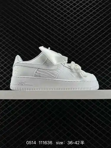8 Nike Air Force Low LX "Triple White" Lazo blanco Día de San Valentín Zapatillas deportiv
