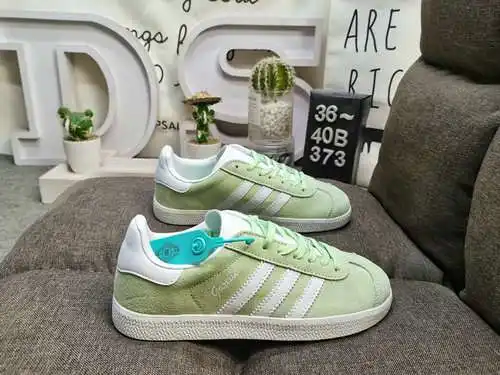 Las zapatillas de deporte bajas Adidas Originals Gazelle Indoor clover retro informales antideslizan