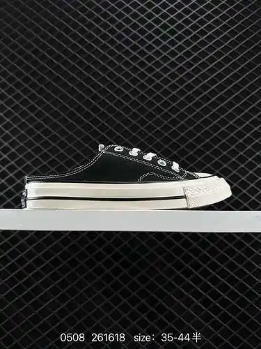 9 Converse Converse Chuck Taylor All Star MuleBlackWhite retro logo de tres estrellas serie zapatill