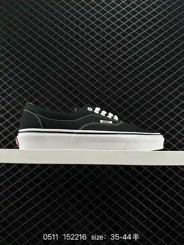 8 Vans Authentic 44 DX zapatos de skate de lona informales con empalme a cuadros de pana en negro y 