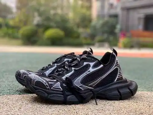 Balenciaga 3XL negro plateado Balenciaga/Balenciaga 23 nuevo XXXL 3XL estilo show con cordones zapat