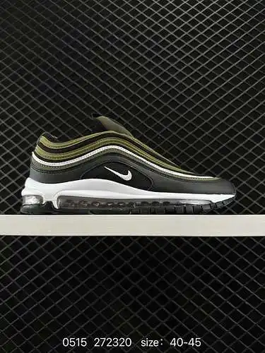 Calzado deportivo informal Nike Air Max 97 con gancho pequeño, retro, de longitud completa, con colc