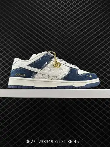 24 Nk SB Dunk Low Gucci de marca compartida - denim beige azul swoosh Aniversario zapatillas casuale