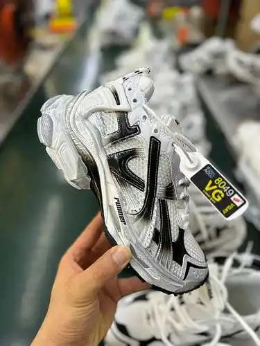 Balenciaga 7.5 blanco y negro vg puro original Balenciaga Runner Grafhti malla con cordones deportes