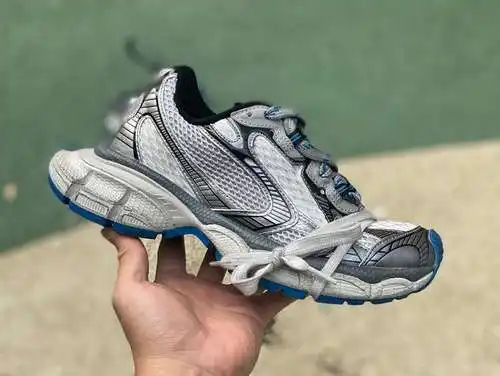 Balenciaga 3XL plata azul puro original Balenciaga/Balenciaga 23 nuevo XXXL 3XL estilo show con cord