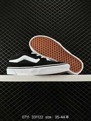 Vans Caldrone zapatos negros gordos Vans zapatos de skate casuales retro americanos oficiales Vans C