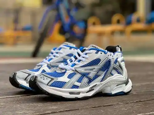 Zapatillas Paris para correr en blanco y azul, nueva versión aterrizó⚡️Balenciaga/Balenciaga 21x RUN