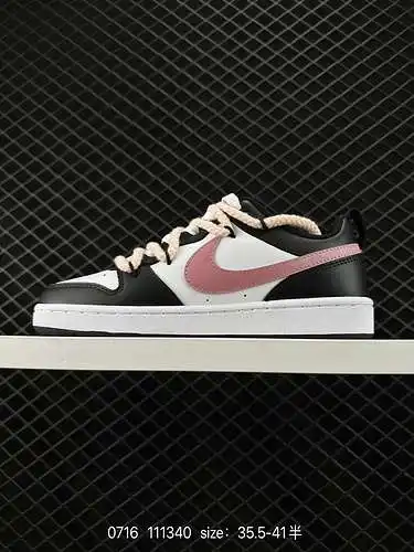 2 Nike Court Borough Low Recraft 2 "Negro/Rosa/Rosa" Zapatillas deportivas informales baja