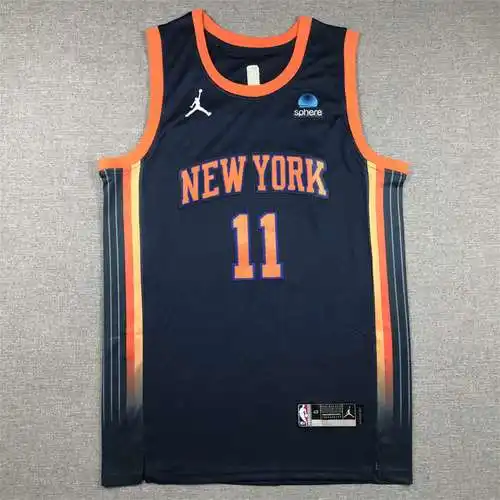 Knicks No. 11 Jalen Brunson Edición de anuncio Negro