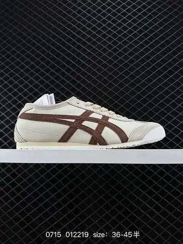 9 OnitsukaTiger/Onitsuka Tiger Mexico 66 Slip-ON ASICS lona baja modelo casual y versátil 83B39-2 Ta