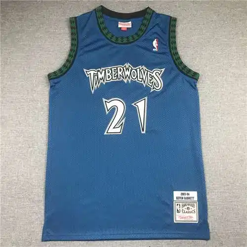 Timberwolves nº 21 Garnett retro azul claro