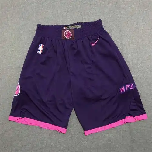 Pantalón corto Timberwolves versión city morado oscuro