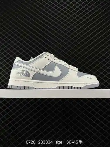7 Nk SB Dunk Low North Face Joint-Ice Silk Aniversario de plata Zapatillas de deporte informales de 