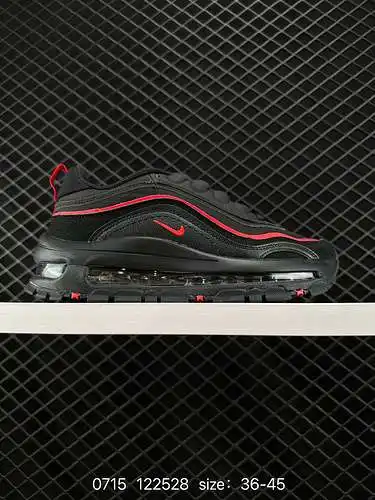 4 Nike/Nike Nike Air Max 97 Futura está hecho de materiales de tela y gamuza. La parte del recorrido