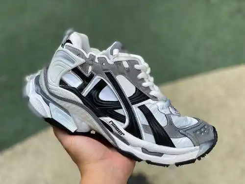 Balenciaga 7.0 blanco gris negro M puro original ⚡️ Balenciaga Runner Grafhti malla con cordones esc