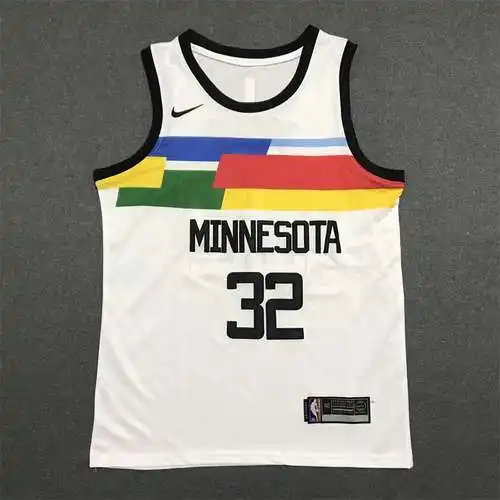 Timberwolves No. 32 Towns 22-23 Temporada City Edition Blanco