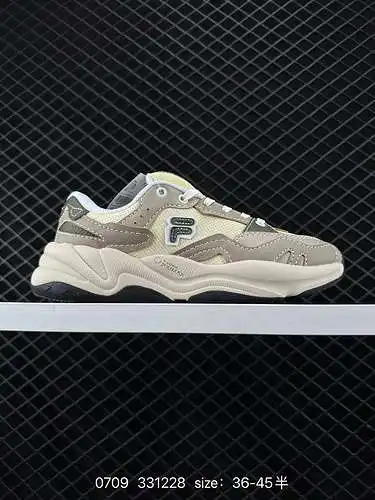 4 FILA FUSION Nivel corporativo FILA FUSION marca de moda Flash Transpirable y cómodo Tejido, cuero 
