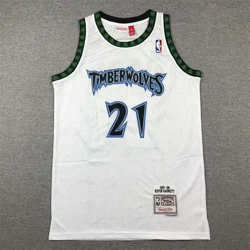 Timberwolves nº 21 Garnett Retro Blanco