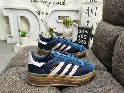 535DAdidas Originals Gazelle Bold W trébol de tres capas suela gruesa zapatillas deportivas retro ve