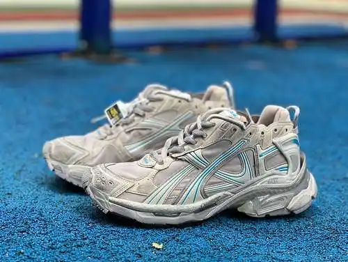 Balenciaga 7,5 metros de color azul grisáceo VG original puro balenciaga Runner grahti correa de mal