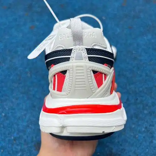Balenciaga 2.0 blanco, rojo, azul, balenciaga Track 2.0 zapatos de papá de cabeza redonda con tirant