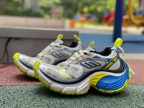 Balenciaga 10xl azul grisáceo blanco verde balenciaga 10 x L zapatos casuales de cabeza redonda con 