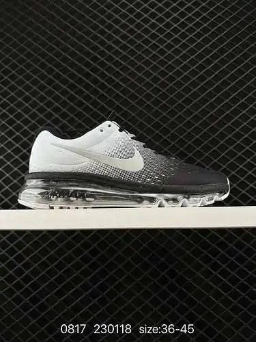 9 Nike / Nike Air Max 27 pulgadas; Triple negro & '; Malla Jacquard colchón de aire de longitud 