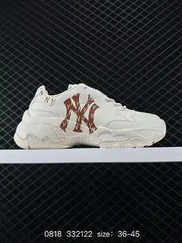 NY MLB Big Ball chunky embo New York Yankees engrosado zapatillas deportivas casuales de suela grues