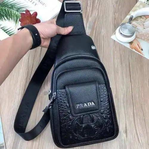 Bolsa de pecho prada, bolsa de hombre prada, bolsa de hombro prada, bolsa de regalo de entrega de al