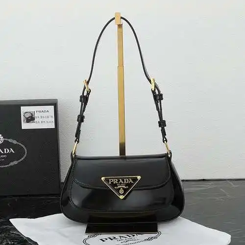 Bolso axilar prada, bolso de mujer prada, bolso de cuero de vaca original importado prada, paquete d