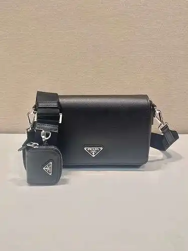 Bolso de hombro prada, bolso de hombre prada, bolso de hombro prada, réplica de alta gama de cuero s