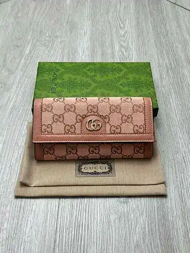 Billetera de clip largo gucci, bolso de mujer gucci, bolso gucci, bolsa de regalo de entrega de alta