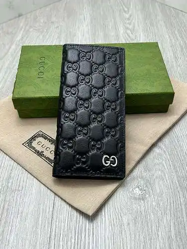 Billetera de clip largo gucci, bolso de mujer gucci, bolso gucci, bolsa de regalo de entrega de alta