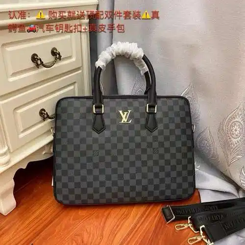Maletín LV Bolso LV bolso para hombres LV bolso corredizo con piel de vaca original importada bolsa 