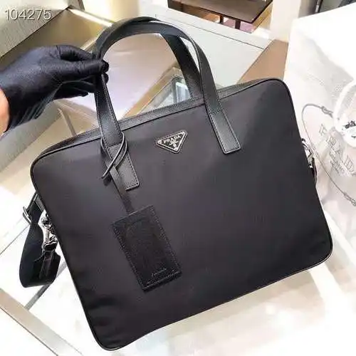 Maletín prada, bolso Prada para hombres, bolso prada, cuero de alta calidad importado, imitación de 
