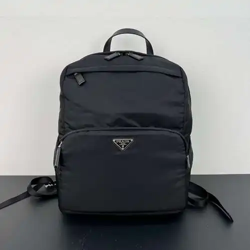 Mochila prada, bolso para hombres prada, bolso de Prada importado de nylon original, bolsa de regalo