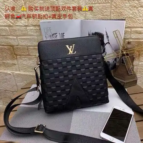 Bolso de hombro LV bolso para hombres LV bolso para hombres LV bolso para llevar bolsa de regalo de 