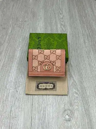 Billetera de clip corto gucci, bolso de mujer gucci, bolso gucci, bolsa de regalo de entrega de alta