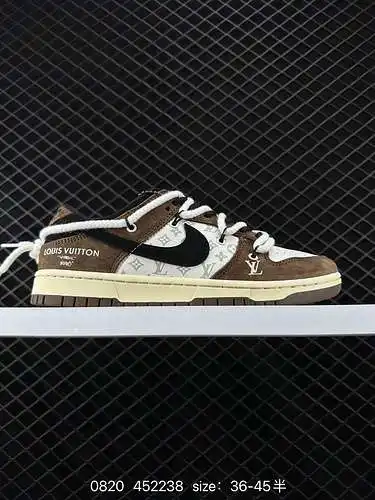 9 LV x nike dunk Low beige Brown Printing aboga por romper las limitaciones del diseño tradicional d