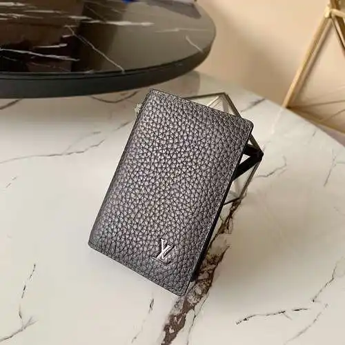 Billetera de clip corto LV bolsa masculina LV Bolso LV con piel de vaca original importada bolsa de 