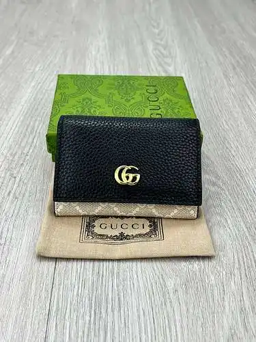 Billetera de clip corto gucc, bolso de mujer gucci, bolso gucci, bolsa de regalo de entrega de alta 
