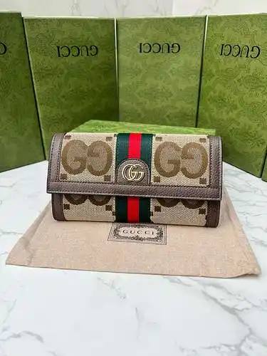Billetera de clip largo gucci, bolso de mujer gucci, bolso gucci, bolsa de regalo de entrega de alta