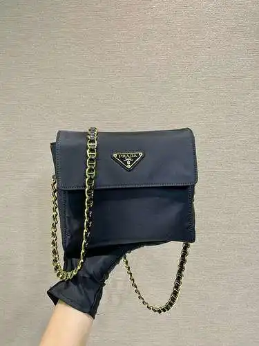 Bolso de cadena prada, bolso de mujer prada, bolso de bolso prada, cuero superior importado, grabado