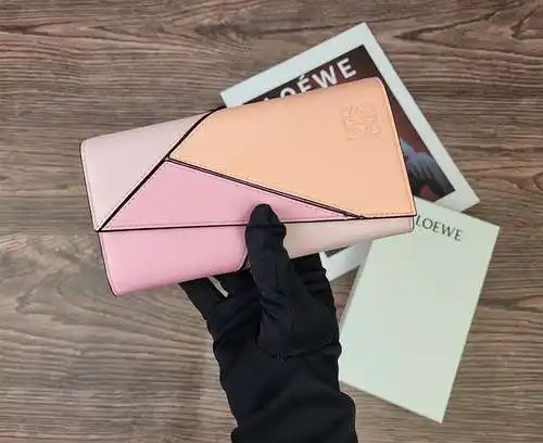 Billetera de clip largo loewe, bolso de Sra. Luo yiwei, bolso de Luo yiwei, bolsa de regalo de entre