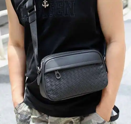 Bolso de hombro bv, bolso de hombre baodie, bolso de hombro baodian, cuero de vaca original importad