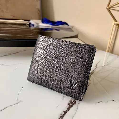 Billetera de clip corto LV bolsos masculinos LV bolsos con piel de vaca original importada bolsa de 