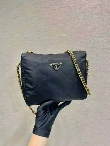 Bolso de cadena prada, bolso de mujer prada, bolso de bolso prada, cuero superior importado, grabado