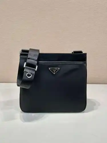 Bolso de hombro prada, bolso de hombre prada, bolso de hombro prada, réplica de alta gama de cuero d
