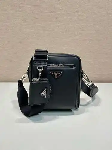 Bolso de Cámara prada, bolso de hombre prada, bolso de hombro prada, réplica de alta gama de cuero d