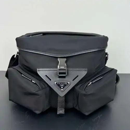 Bolso de hombro prada, bolso de hombre prada, bolso de bolso Prada importado de nylon original, bols